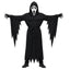 Grim Reaper Costume Set for Kids & Adults - Includes Scary Scream Mask, Hooded Robe & Toy Sickle Scythe for Halloween Cosplay | Kalawee