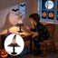 Gothic Witch Hat Table Lamp - Tiffany Style Stained Glass Stained Resin Night Light for Halloween & Spooky Home Decor | Kalawee