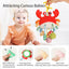 Car Seat Toys for Babies 0–12 Months – Hanging Baby Activity Toy for Car Seat, Stroller, Crib & Gym – Infant Plush Rattle with Mirror, Crinkle, Clip-On for Boys & Girls | Shinymarch
