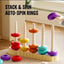 Spinning Stacking Caterpillar Toy for Toddlers 1-3, 5-Tower Auto-Spin Drop Rainbow Stacker with Counting Rings & Color Dice, STEM Sensory Early Learning Educational Montessori Toy Gift for Kids | Shinymarch