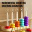 Spinning Stacking Caterpillar Toy for Toddlers 1-3, 5-Tower Auto-Spin Drop Rainbow Stacker with Counting Rings & Color Dice, STEM Sensory Early Learning Educational Montessori Toy Gift for Kids | Shinymarch