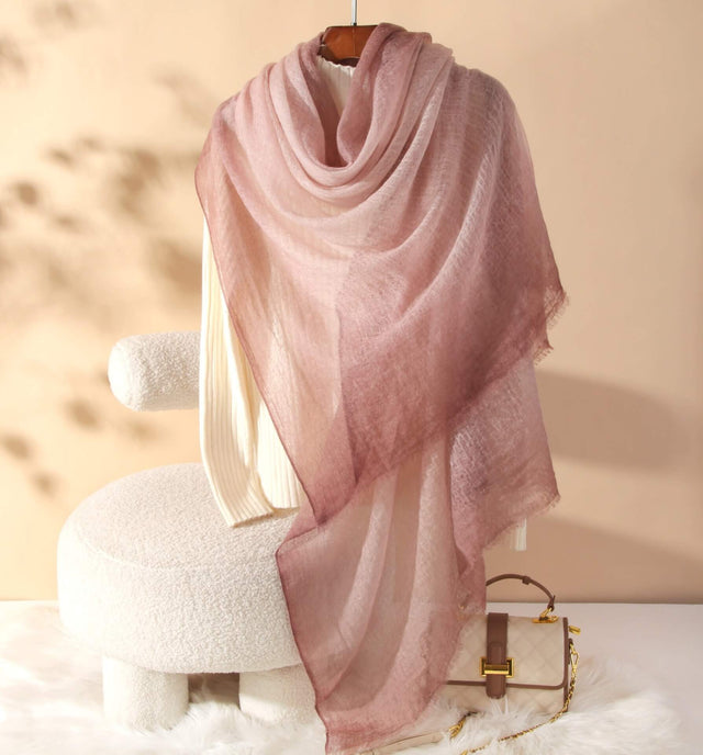 100% Ultra-Fine Cashmere Scarf Shawl – Lightweight Oversized Wrap for Year-Round Elegance | Kalawee