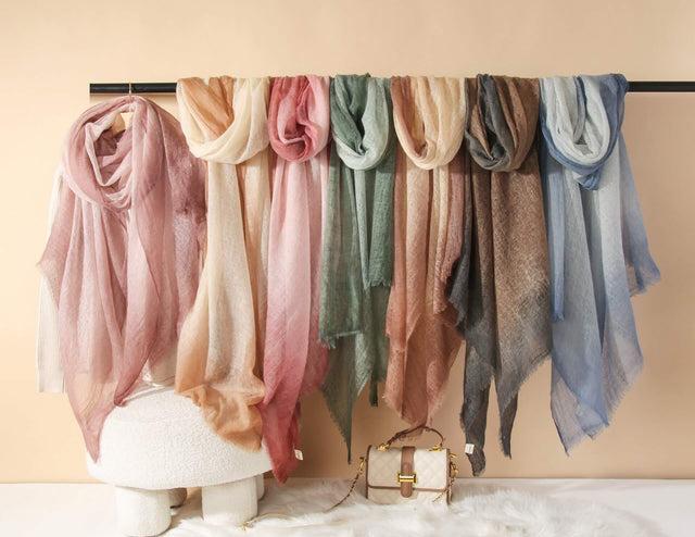 100% Ultra-Fine Cashmere Scarf Shawl – Lightweight Oversized Wrap for Year-Round Elegance | Kalawee