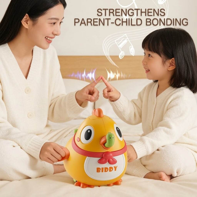 Interactive Musical Egg-Laying Hen Toy – Lights & Sounds Crawl-Along Toy for Babies & Toddlers | Shinymarch