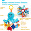 Car Seat Toys for Babies 0–12 Months – Hanging Baby Activity Toy for Car Seat, Stroller, Crib & Gym – Infant Plush Rattle with Mirror, Crinkle, Clip-On for Boys & Girls | Shinymarch