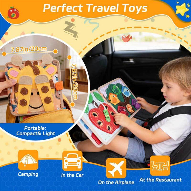 Giraffe Busy Book for Toddlers