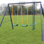 2 in 1 Swing Set With Belt Swing, Glider for Backyard