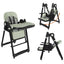 Convertible Baby High Chair to Rocker with 5-Point Harness, Foldable Infant Feeding Chair with Silent Locking Wheels & Removable 2-Tier Easy-Clean Tray for 6M-3Yrs (Dark Green)