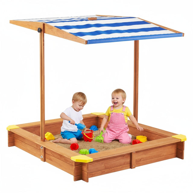 Kids Sandbox with Cover for Backyard Play