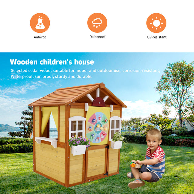 Outdoor Wooden Cottage for Kids