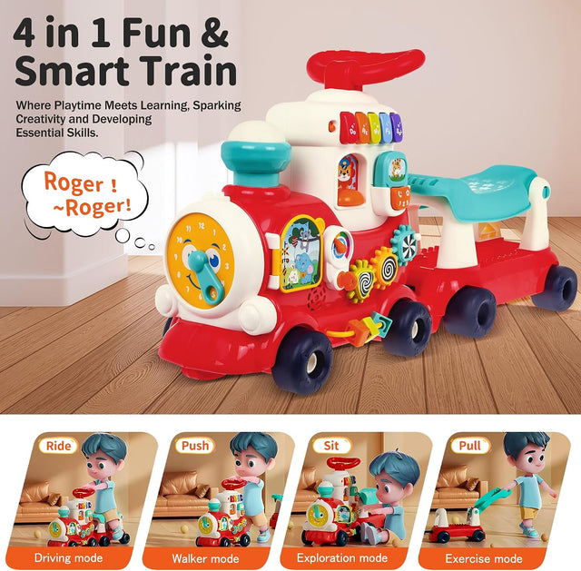 4-in-1 Ride On Train Toy