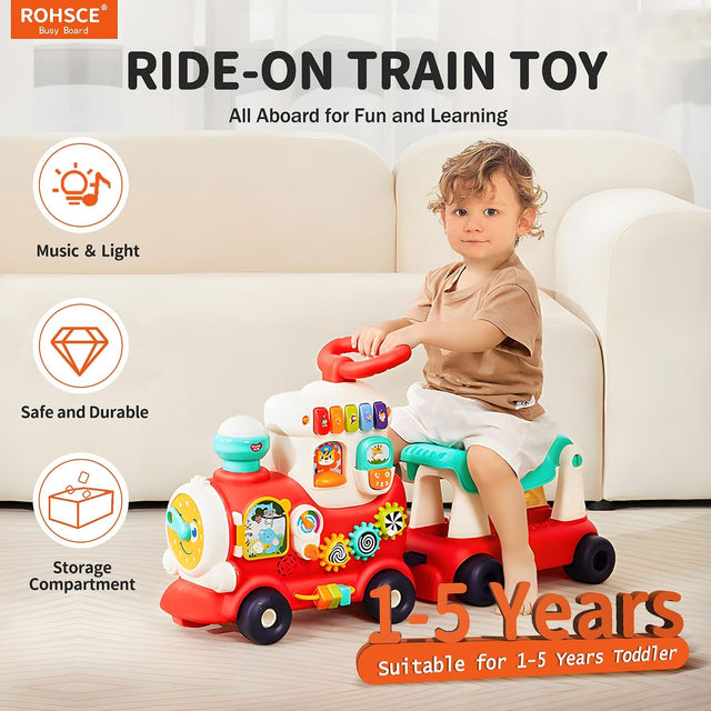 4-in-1 Ride On Train Toy