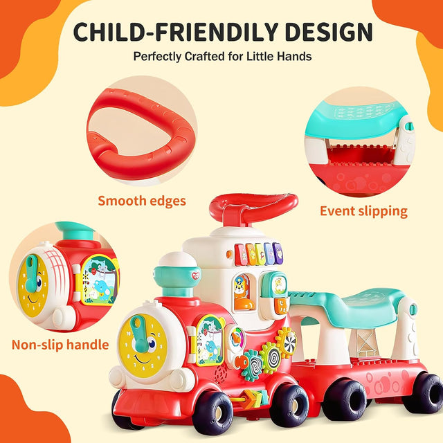 4-in-1 Ride On Train Toy