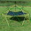 12ft Geometric Dome Climber Play Center, Kids Climbing Dome Tower with Hammock, Rust & UV Resistant Steel Supporting 1000 LBS