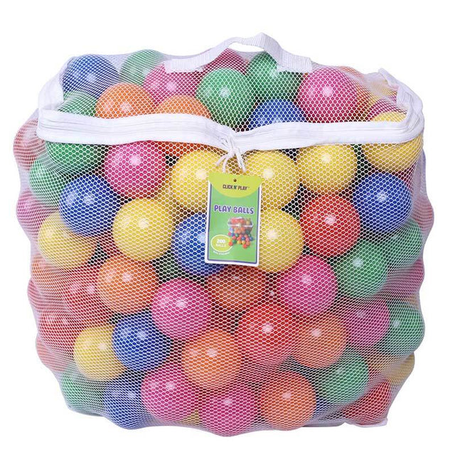 Play Ball Pit Balls for Kids, Plastic Refill Balls, 200 Pack, Phthalate and BPA Free, Includes a Reusable Storage Bag with Zipper, Bright Colors, Gift for Toddlers and Kids | Shinymarch®