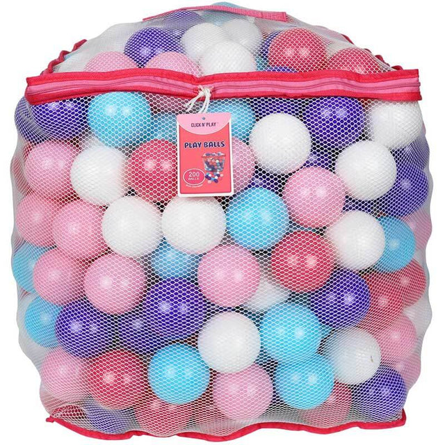 Play Ball Pit Balls for Kids, Plastic Refill Balls, 200 Pack, Phthalate and BPA Free, Includes a Reusable Storage Bag with Zipper, Bright Colors, Gift for Toddlers and Kids | Shinymarch®