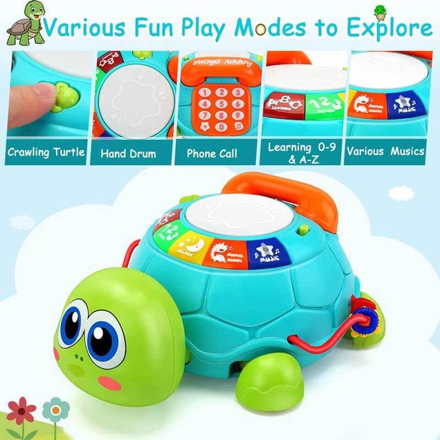 Musical Turtle Crawling Toy, Fun Early Development Educational Infant Toy | Shinymarch®