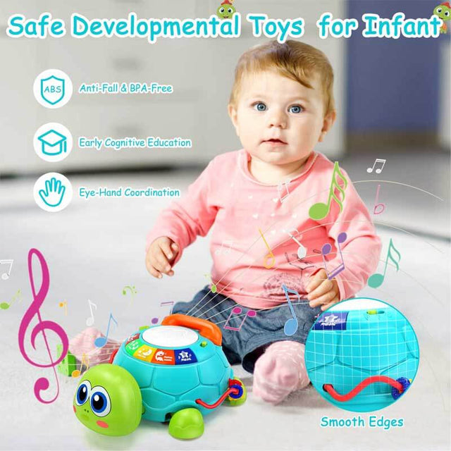 Musical Turtle Crawling Toy, Fun Early Development Educational Infant Toy | Shinymarch®