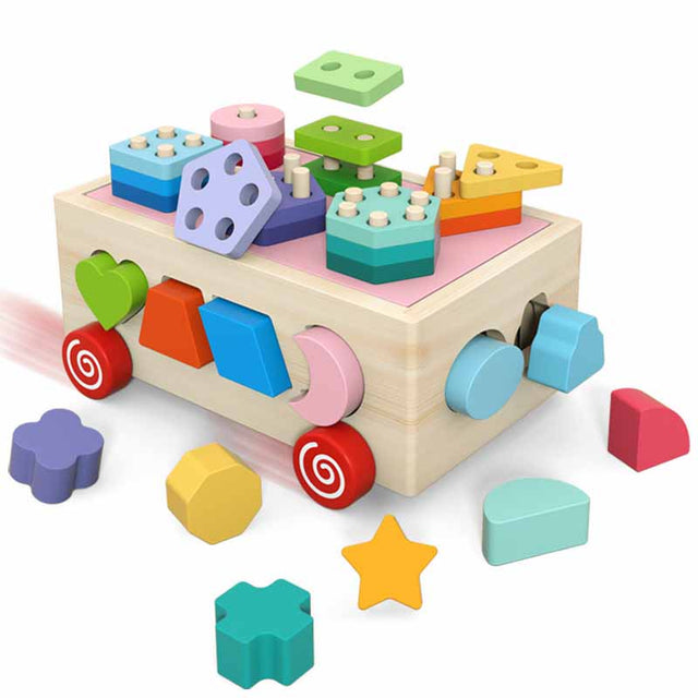 Wooden Shape Sorting Car | Shinymarch
