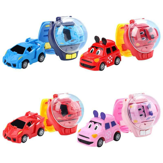 Watch Remote Control Car Toy, 2.4 GHz Detachable Watch Car Toys, Cute Wrist Racing Car Watch, Cartoon RC Small Car with USB Charging for Boys and Girls | Shinymarch