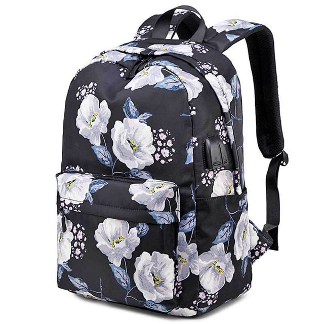 Floral Backpack Three-piece Set