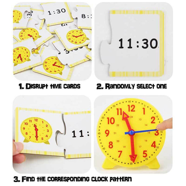 Time Activity Set - 41 Pieces, Ages 5+ Teaching Clocks for Kids, Telling Time, Homeschool Supplies, Kindergartner Learning Activities | Shinymarch