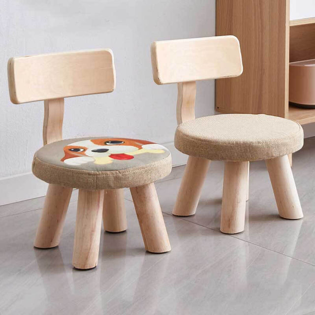 Kids Solid Hard Wood Animal Chair, Stackable Wooden Finished, Preschool, Daycare, Bedroom, Playroom, Nursery Seat, Puppy Furniture Stool for Toddlers, Children, Boys, Girls | Shinymarch