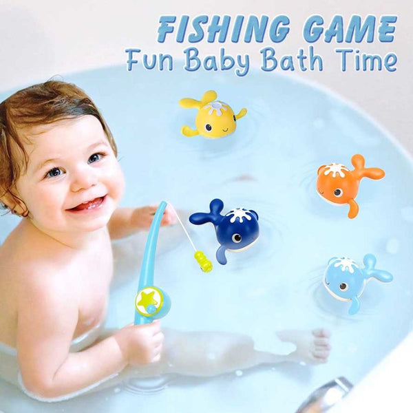 bath time fishing pole Rod & Net Game 2024bnew Wood Tackle - Dipsy Color:Chartreuse/Blue Glimmer Back up Swimming Whales