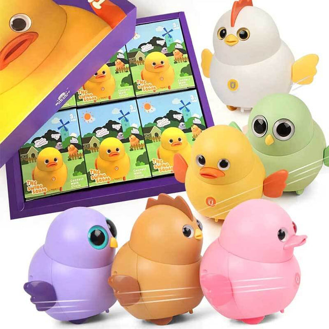 Electric Walking Chick, Funny Magnetic Swinging Squad Toddler Toys Age 1~3 Best Gift for Kids Children(6 PCS Gift Set) | Shinymarch
