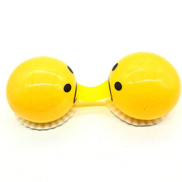 Yellow Puking Ball, Vomiting Egg Yolk, Vomiting Disgusting Egg Yolk Ball Toy, Squishy Puking Egg Yolk Stress Ball, Round Vomiting Egg Yolk & Sucking Lazy Egg Yolk Relief Toys | Shinymarch