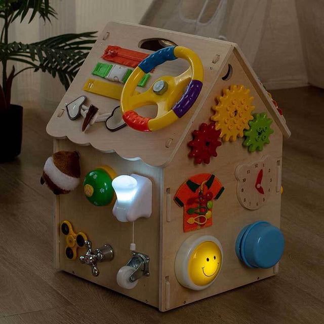 Montessori Wooden Busy House