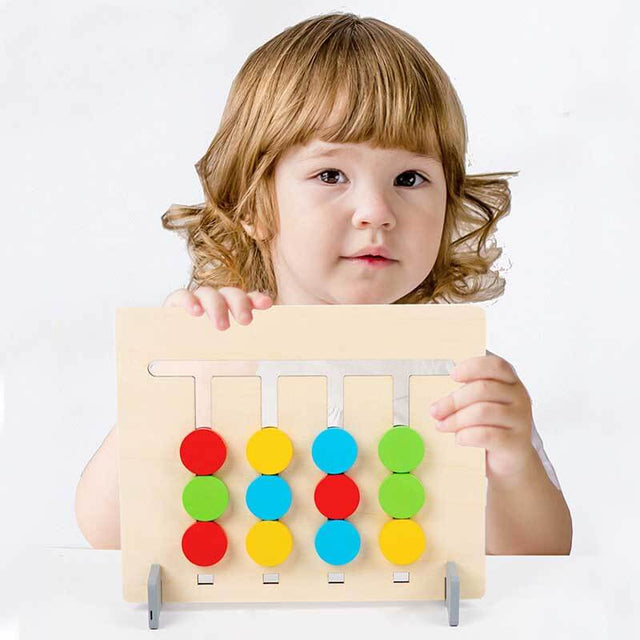 Four-Color Alignment Chess, Early Education Toys for Toddlers | Shinymarch