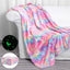 Fluorescent Unicorn Party Blanket for 1-10 Year Old Girl Birthday Christmas Halloween Thanksgiving Easter Gifts,60 x 50 inches | Shinymarch