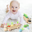 Multiple Function Vegetables and Fruits Harvest Wooden Montessori Toys, Carrot Pulling Rabbit Trailer | Shinymarch