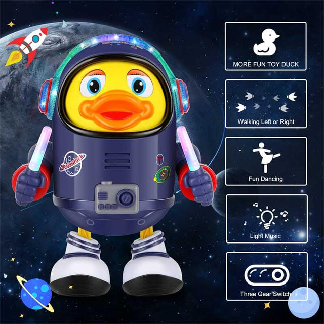 Interactive Dancing Space Duck Toys with Lights and Sounds for Infants,Babies,Kids | Shinymarch