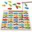 Magnetic Wooden Fishing Game Toy for Toddlers, Alphabet Fish Catching Counting Games Puzzle with Numbers and Letters, Preschool Learning ABC and Math Educational Toys for 3 4 5 Years Old Girl Boy Kids | Shinymarch