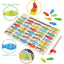 Magnetic Wooden Fishing Game Toy for Toddlers, Alphabet Fish Catching Counting Games Puzzle with Numbers and Letters, Preschool Learning ABC and Math Educational Toys for 3 4 5 Years Old Girl Boy Kids | Shinymarch