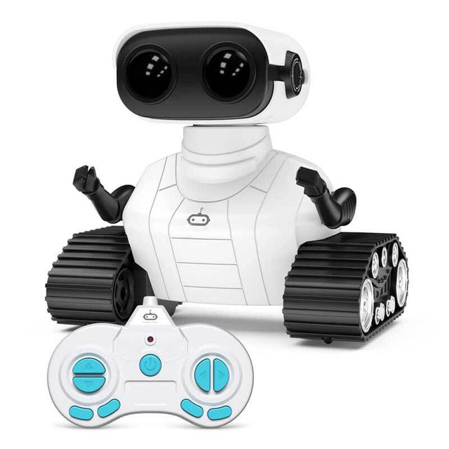 Robot Toys, Rechargeable RC Robot for Boys and Girls, Remote Control Toy with Music and LED Eyes, Gift for Children Age 3 Years and Up - White | Shinymarch