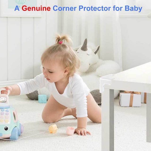 Corner Protector for Baby (24 Pack) - Clear Corner Protectors , Furniture Corner Guard & Edge Safety Bumpers - Baby Proof Bumper & Cushion to Cover Sharp Furniture & Table Edges (T Shape) | Shinymarch