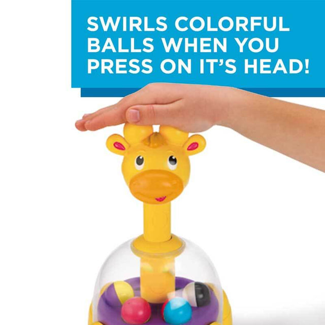 Giraffe Spinning and Popping Cause and Effect Toy for Babies | Shinymarch