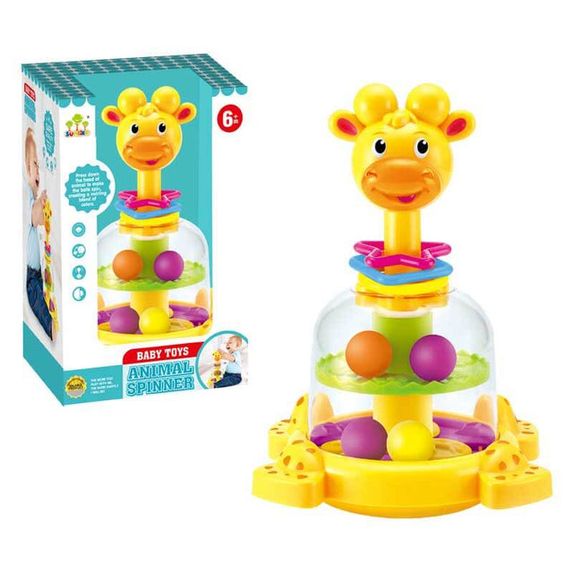 Giraffe Spinning and Popping Cause and Effect Toy for Babies | Shinymarch