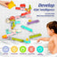 Wall Bathtub Toy Slide, 66 PCS ​Bathtub Toys for Preschool Child with Slide Duck, Mold Free Shower Water Toys with Suction Cups, Ideal Christmas Birthday Gift | Shinymarch