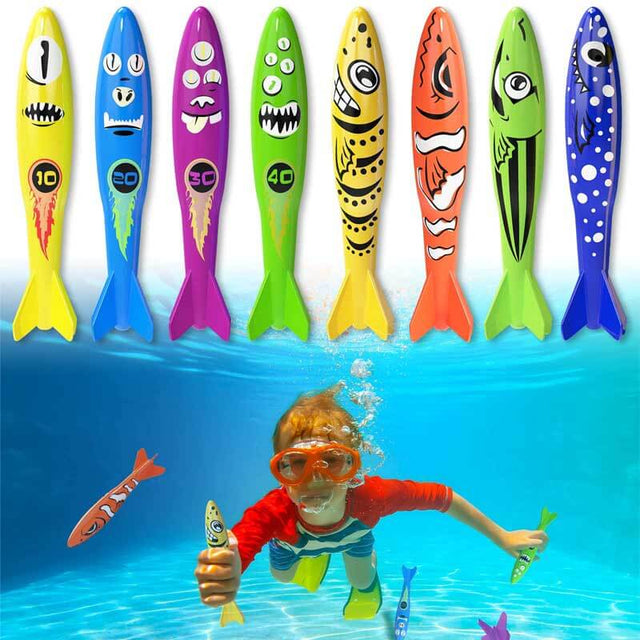 Pool Toys for Kids Ages 4-8, 8 Pcs Swimming Pool Toys, Summer Underwater  Pool Toys
