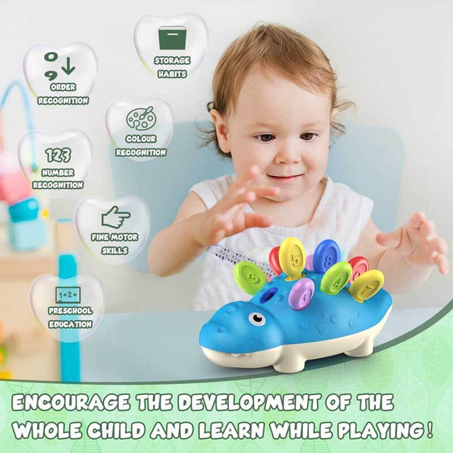 Montessori Toys for 1 Year Old Baby Sensory Toys for Fine Motor Skills Developmental, Sorting Bath Toys Dinosaur Learning Toddler Toy for 18+Months Kid Birthday Gift for 1 2 3 Years Old Boys and Girls | Shinymarch