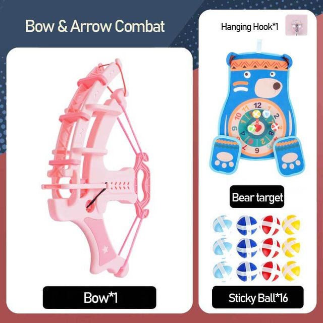 Throwing Sticky Ball, Bow and Arrow Combat Game for Kids | Shinymarch