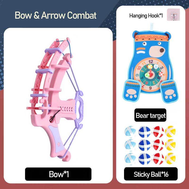 Throwing Sticky Ball, Bow and Arrow Combat Game for Kids | Shinymarch