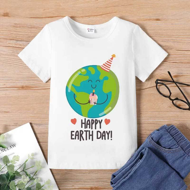 The Earth Day Graphic White Tee | Shinymarch
